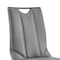 Armen Living Pacific Dining Room Chair in Gray Faux Leather and Black Finish, PK2 LCPCSIGRPU - alternate 3
